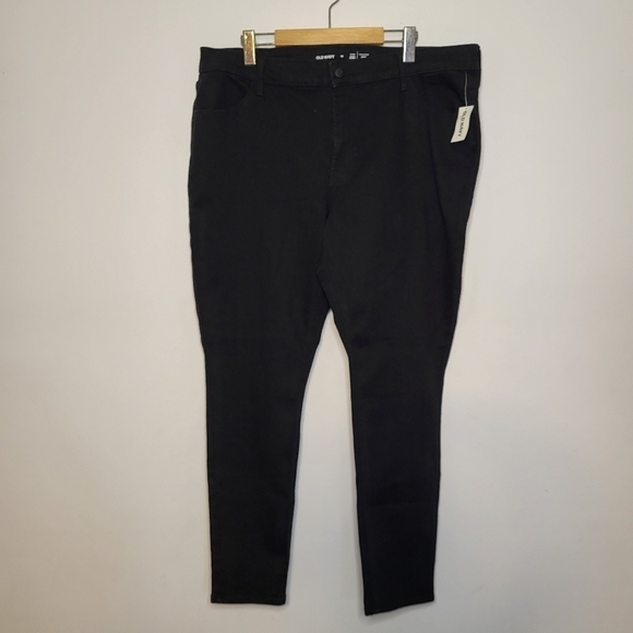 Old Navy Mid Rise Skinny Black Jeans Size 18 - Picture 1 of 9